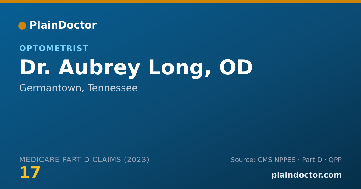 Shareable card for Aubrey Long, OD - Optometrist, Germantown, TN