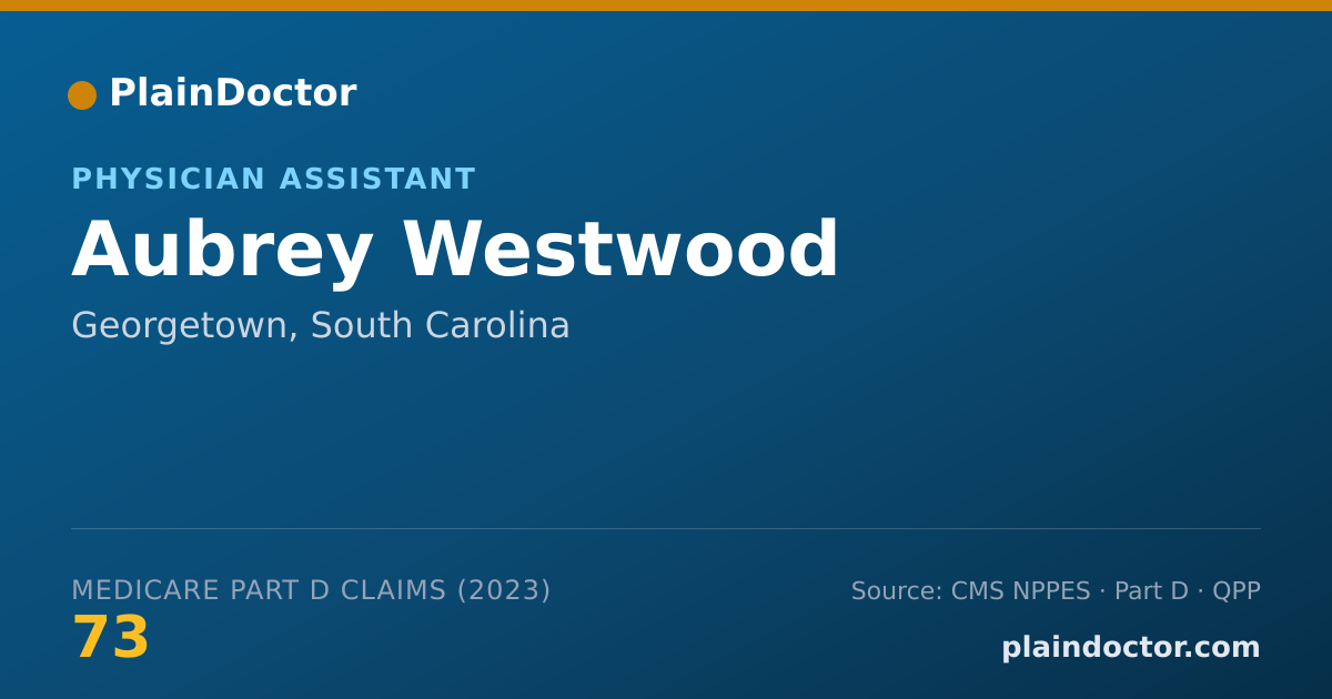 Shareable card for Aubrey Westwood - Physician Assistant, Georgetown, SC