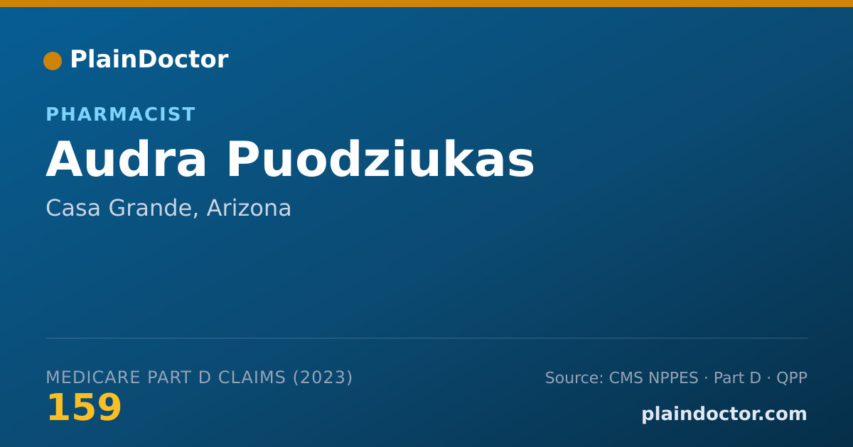 Shareable card for Audra Puodziukas - Pharmacist, Casa Grande, AZ