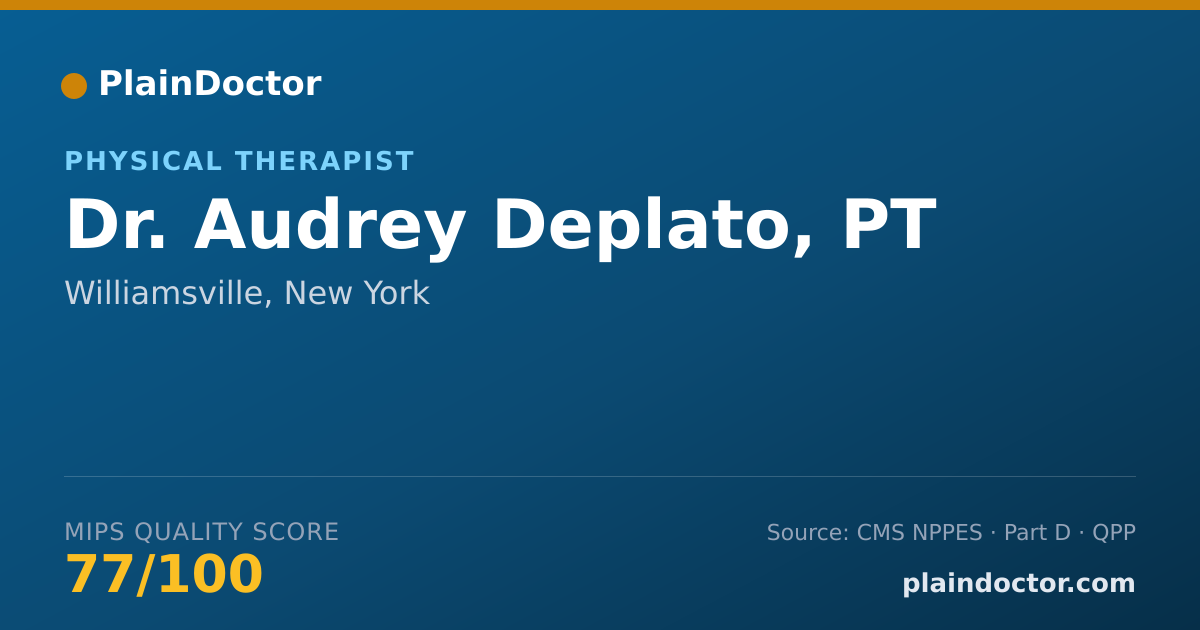 Shareable card for Audrey Deplato, PT - Physical Therapist, Williamsville, NY