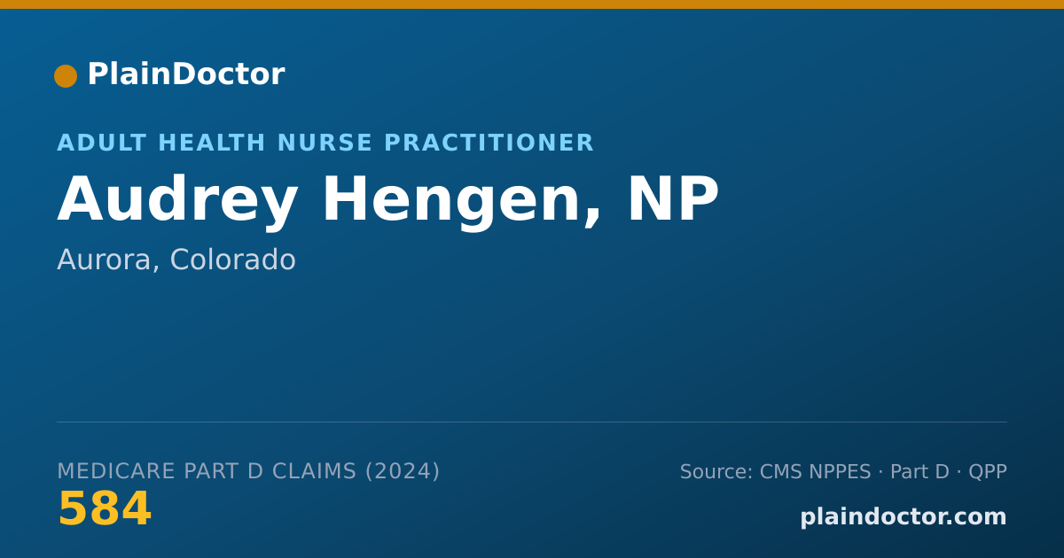 Shareable card for Audrey Hengen, NP - Adult Health Nurse Practitioner, Aurora, CO