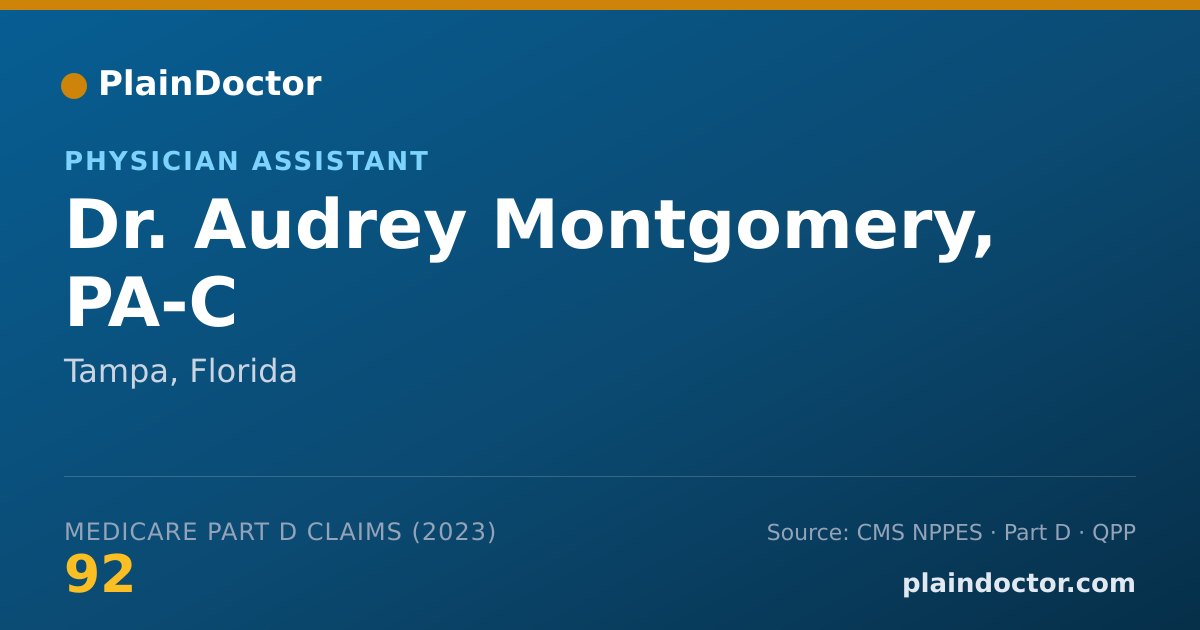 Shareable card for Audrey Montgomery, PA-C - Physician Assistant, Tampa, FL