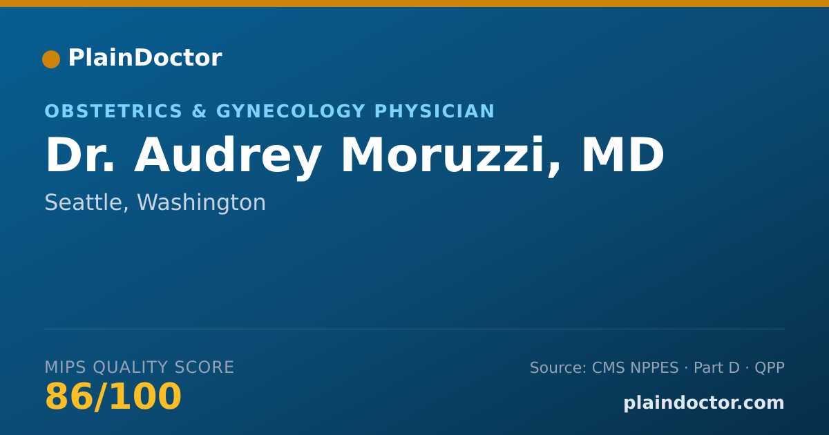 Shareable card for Audrey Moruzzi, MD - Obstetrics & Gynecology Physician, Seattle, WA
