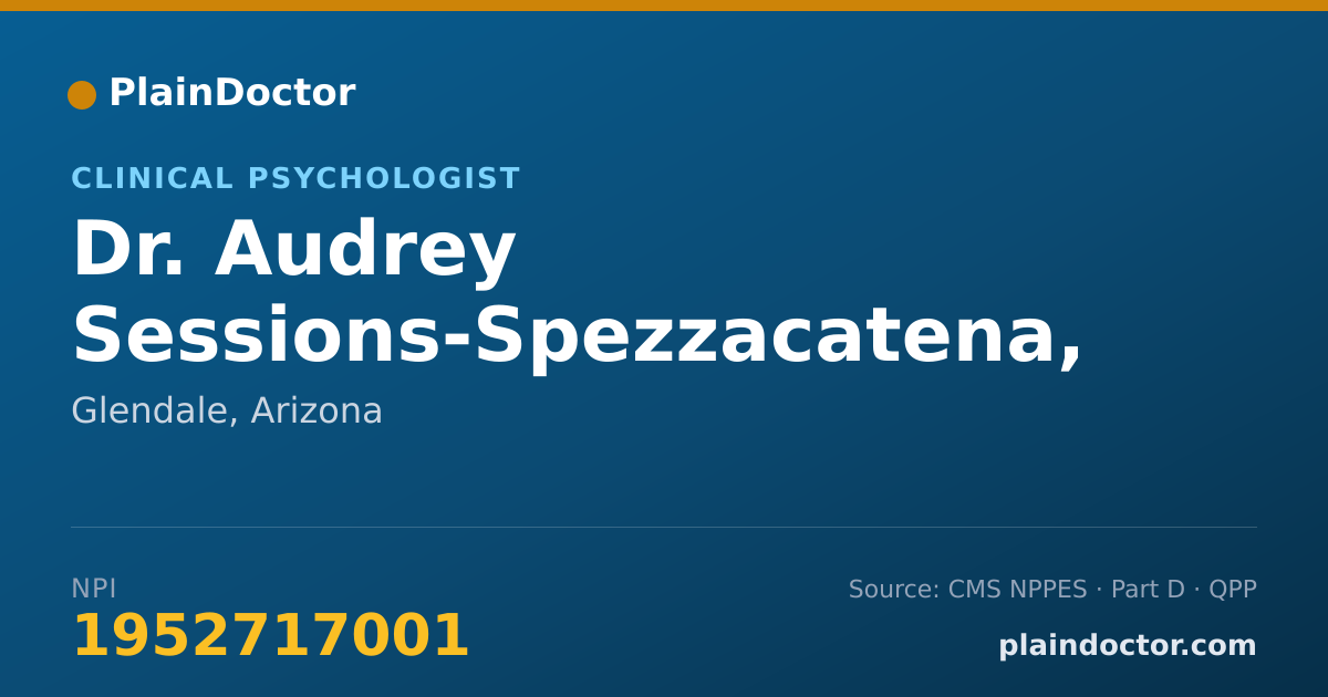 Shareable card for Audrey Sessions-Spezzacatena, PSY.D., ABPP - Clinical Psychologist, Glendale, AZ