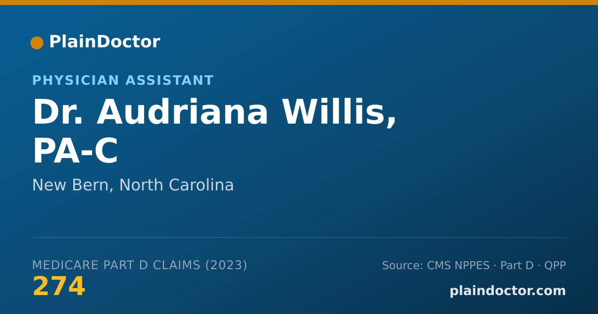 Shareable card for Audriana Willis, PA-C - Physician Assistant, New Bern, NC