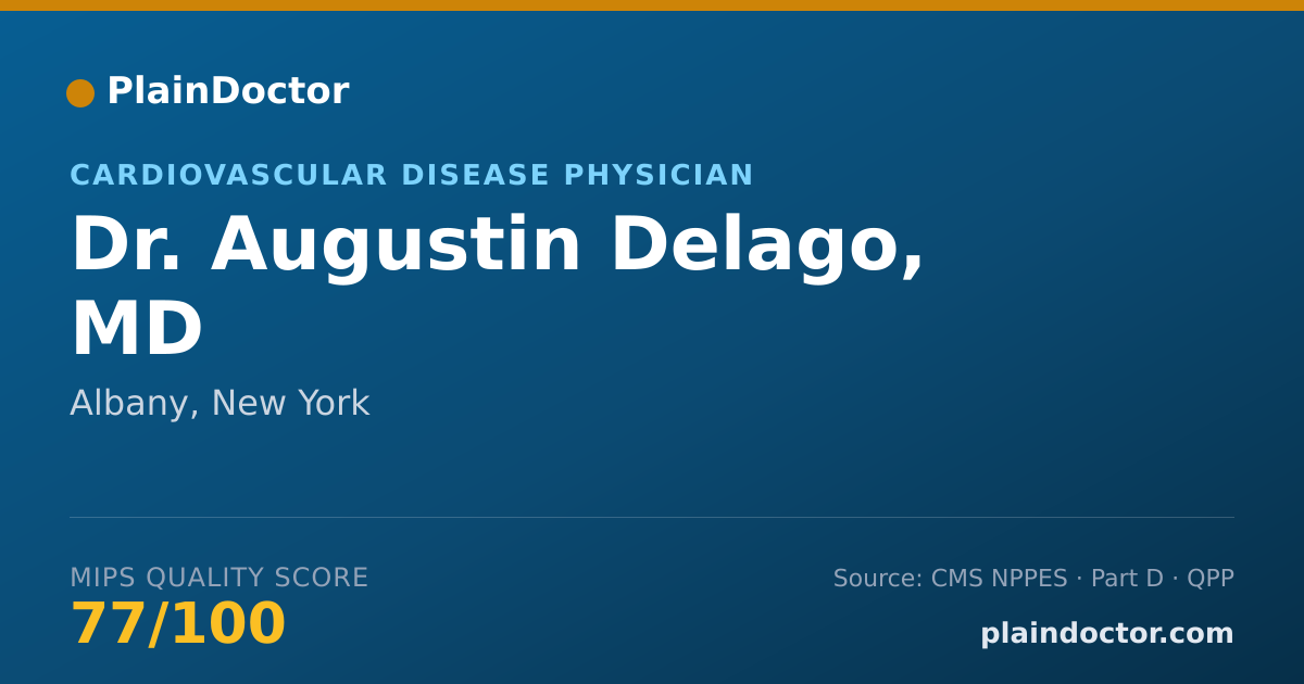 Shareable card for Augustin Delago, MD - Cardiovascular Disease Physician, Albany, NY