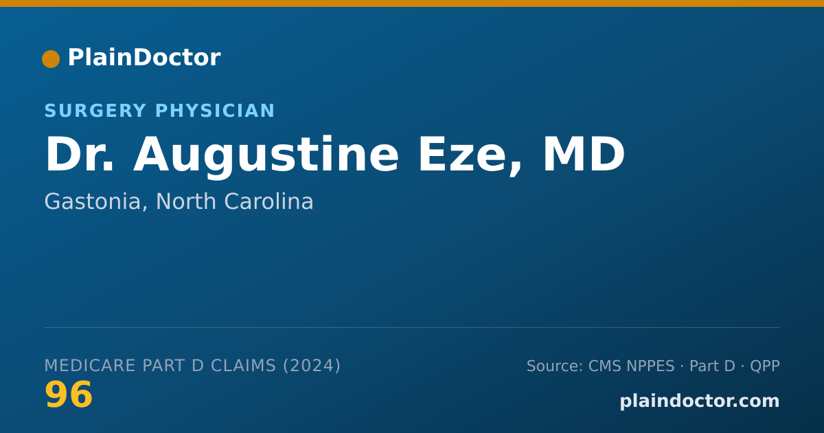 Shareable card for Augustine Eze, MD - Surgery Physician, Gastonia, NC