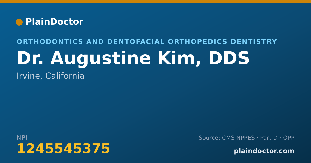 Shareable card for Augustine Kim, DDS - Orthodontics and Dentofacial Orthopedics Dentistry, Irvine, CA
