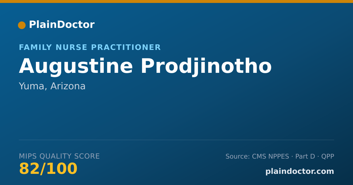 Shareable card for Augustine Prodjinotho - Family Nurse Practitioner, Yuma, AZ