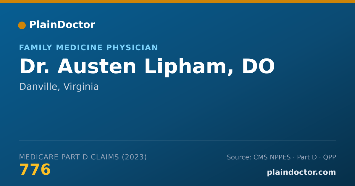 Shareable card for Austen Lipham, DO - Family Medicine Physician, Danville, VA