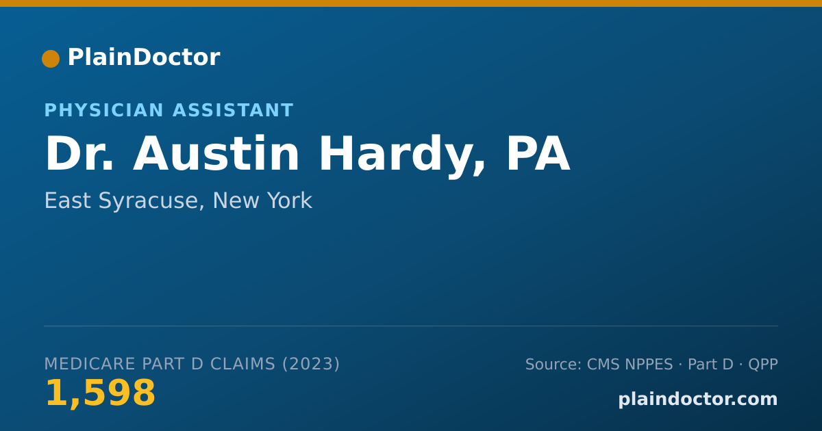 Shareable card for Austin Hardy, PA - Physician Assistant, East Syracuse, NY