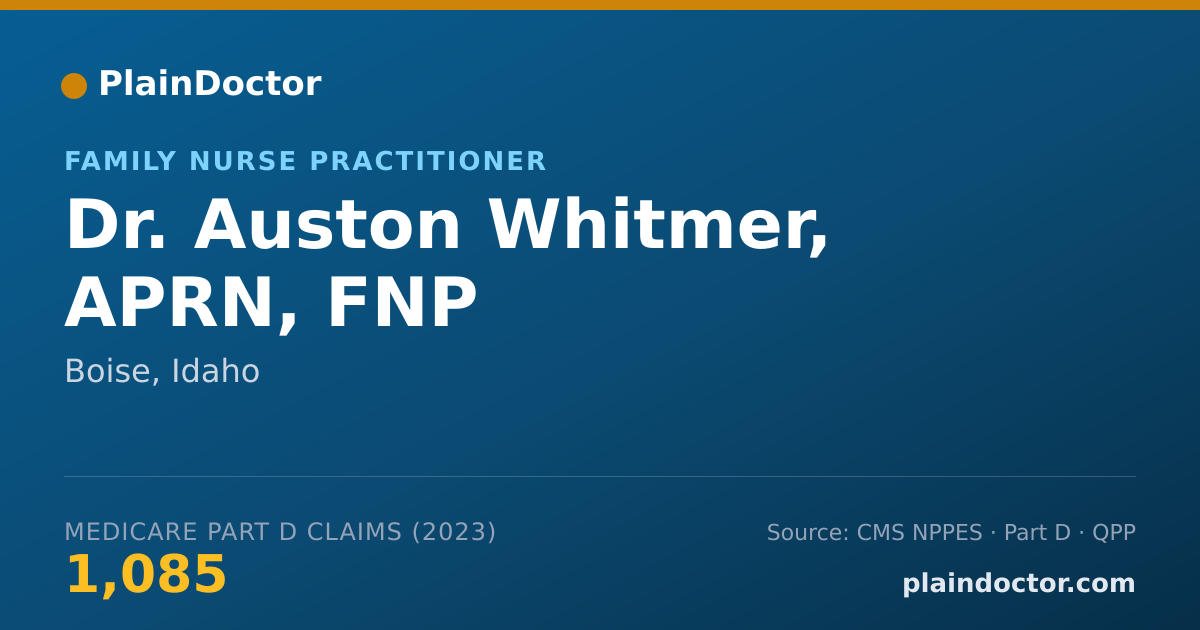 Shareable card for Auston Whitmer, APRN, FNP - Family Nurse Practitioner, Boise, ID