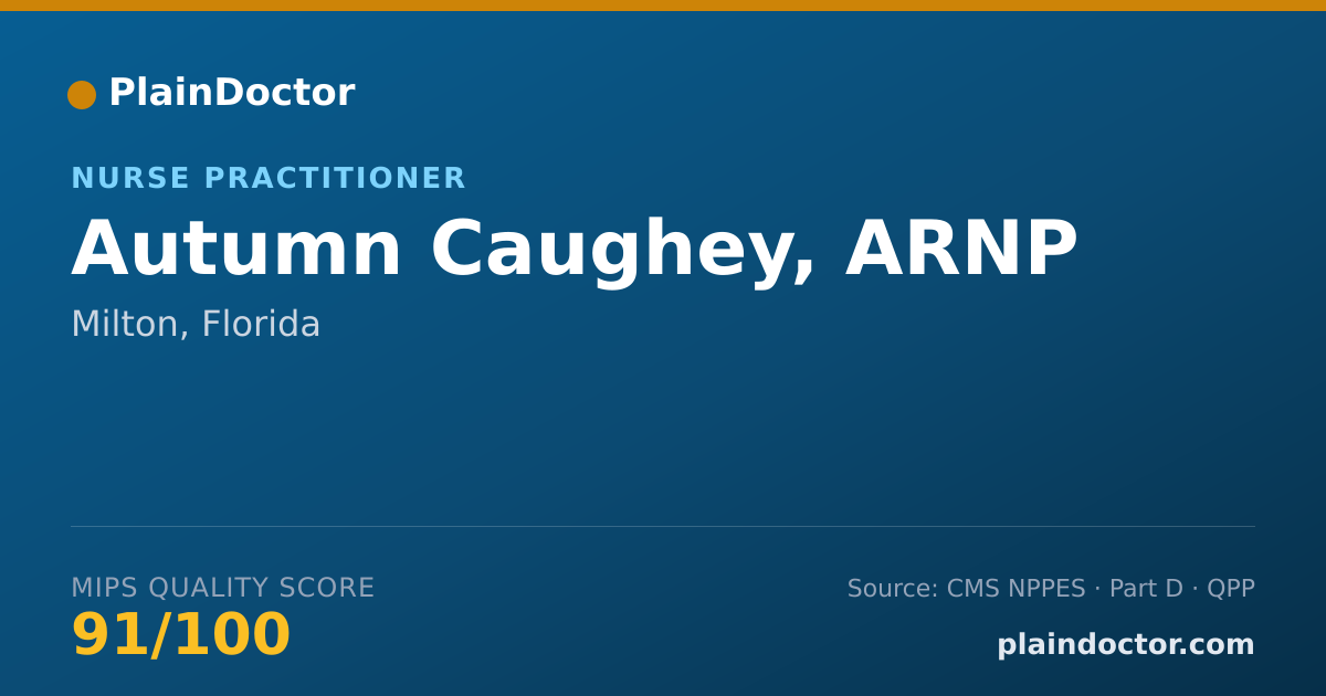 Shareable card for Autumn Caughey, ARNP - Nurse Practitioner, Milton, FL