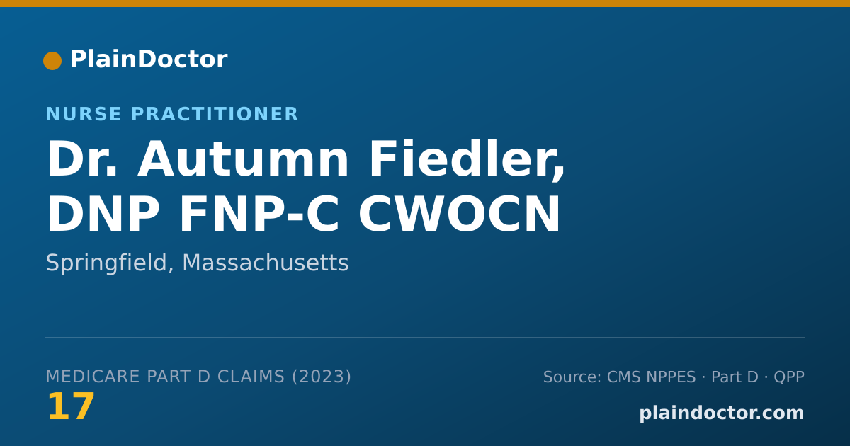 Shareable card for Autumn Fiedler, DNP FNP-C CWOCN - Nurse Practitioner, Springfield, MA