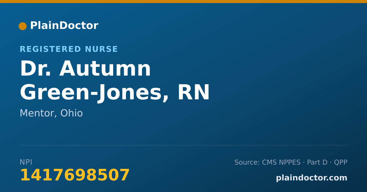 Shareable card for Autumn Green-Jones, RN - Registered Nurse, Mentor, OH