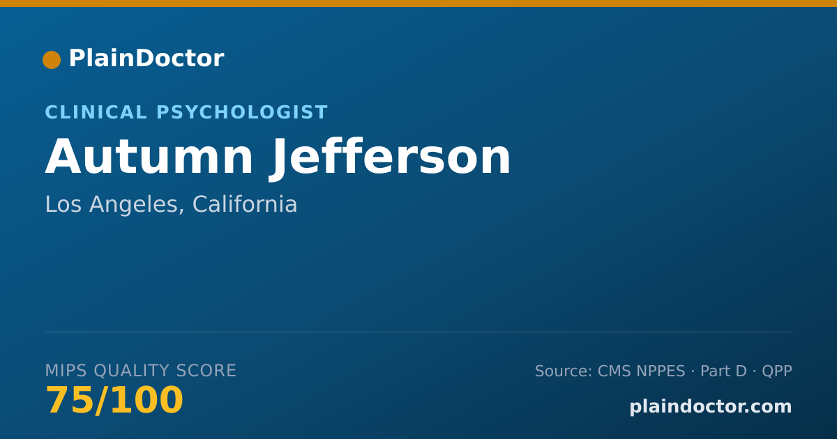 Shareable card for Autumn Jefferson - Clinical Psychologist, Los Angeles, CA