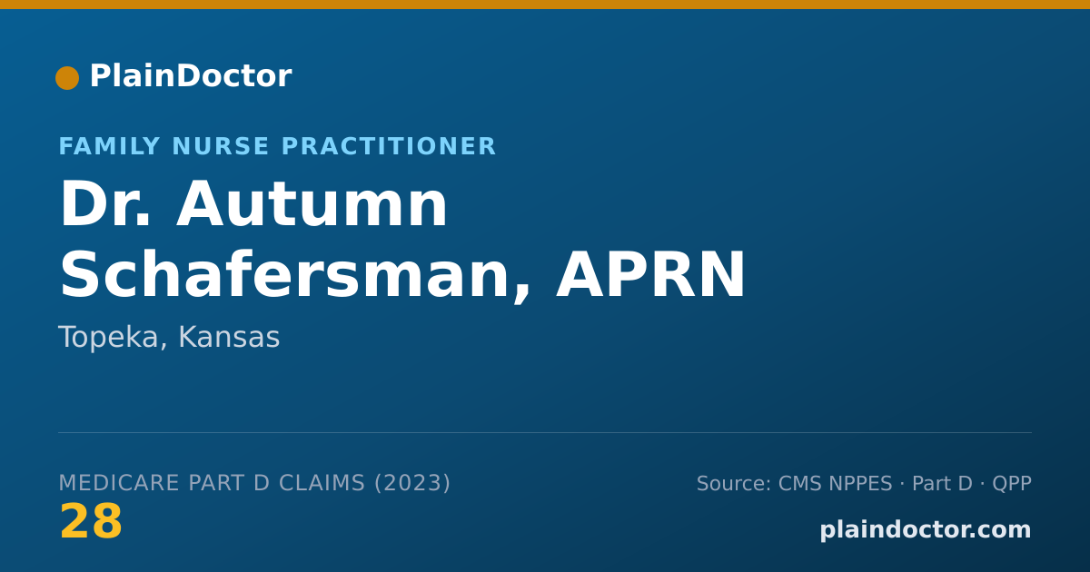 Shareable card for Autumn Schafersman, APRN - Family Nurse Practitioner, Topeka, KS