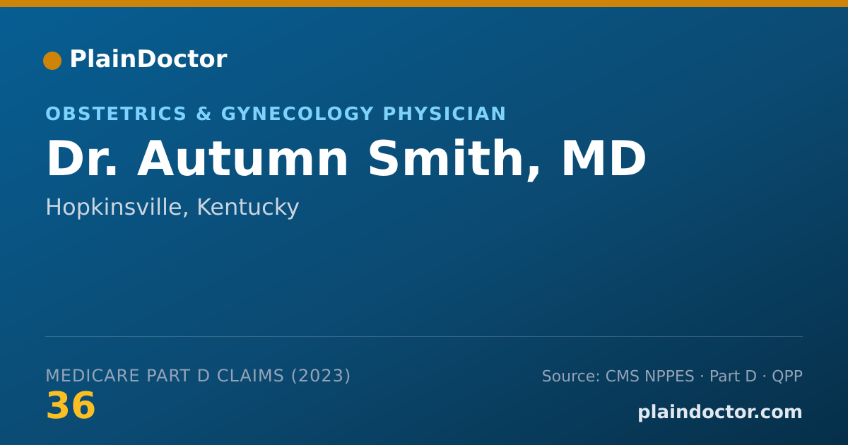 Shareable card for Autumn Smith, MD - Obstetrics & Gynecology Physician, Hopkinsville, KY
