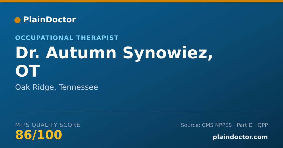Shareable card for Autumn Synowiez, OT - Occupational Therapist, Oak Ridge, TN