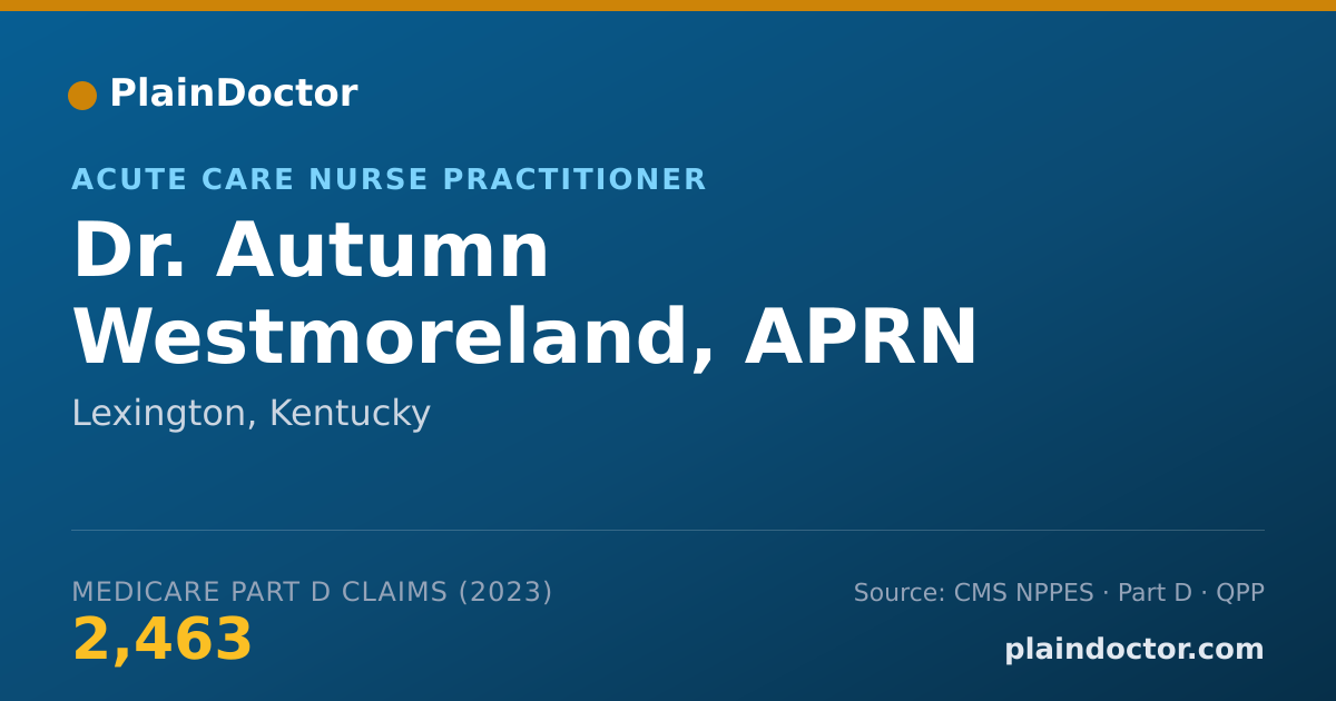 Shareable card for Autumn Westmoreland, APRN - Acute Care Nurse Practitioner, Lexington, KY