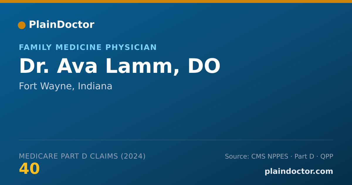 Shareable card for Ava Lamm, DO - Family Medicine Physician, Fort Wayne, IN