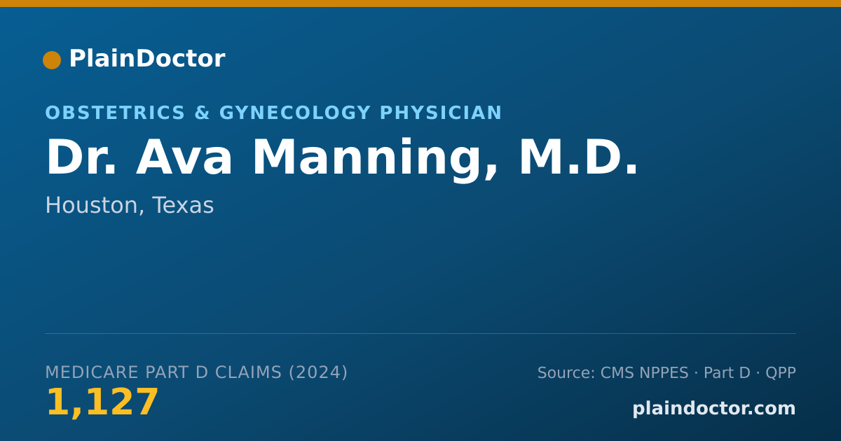 Shareable card for Ava Manning, M.D. - Obstetrics & Gynecology Physician, Houston, TX