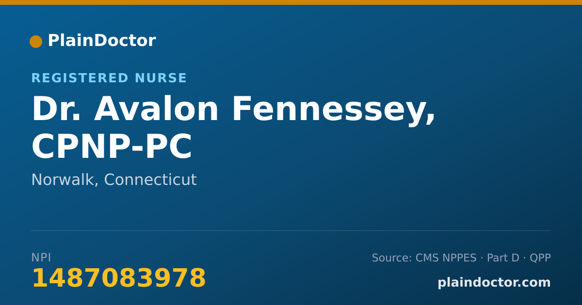 Shareable card for Avalon Fennessey, CPNP-PC - Registered Nurse, Norwalk, CT