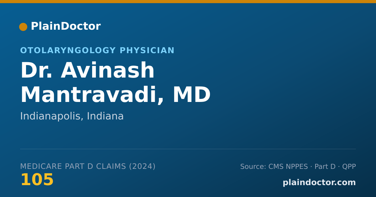 Shareable card for Avinash Mantravadi, MD - Otolaryngology Physician, Indianapolis, IN