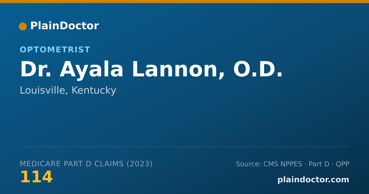 Shareable card for Ayala Lannon, O.D. - Optometrist, Louisville, KY