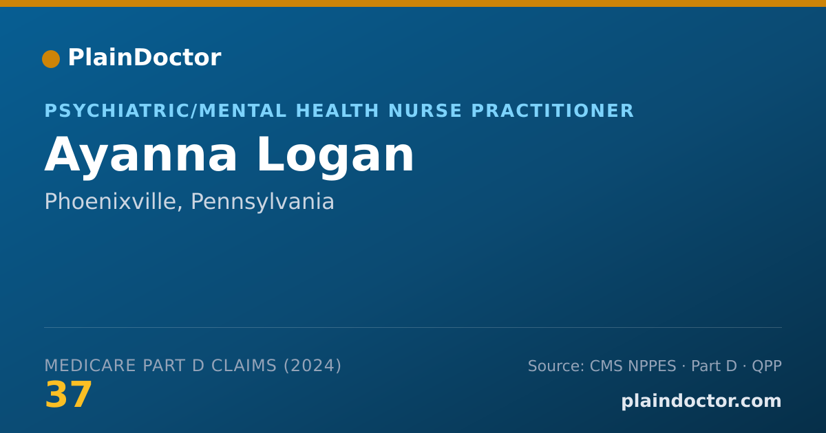 Shareable card for Ayanna Logan - Psychiatric/Mental Health Nurse Practitioner, Phoenixville, PA