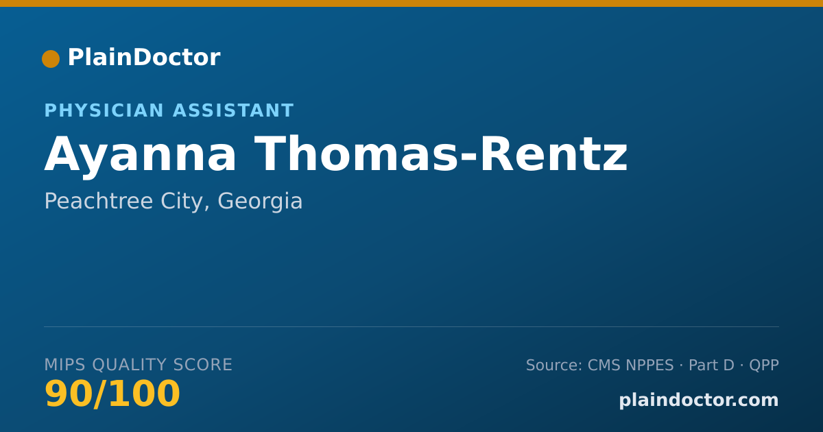 Shareable card for Ayanna Thomas-Rentz - Physician Assistant, Peachtree City, GA