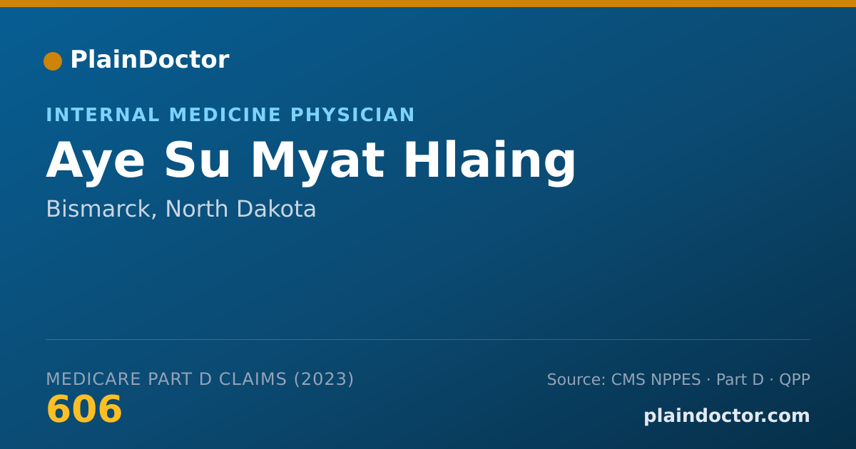 Shareable card for Aye Su Myat Hlaing - Internal Medicine Physician, Bismarck, ND