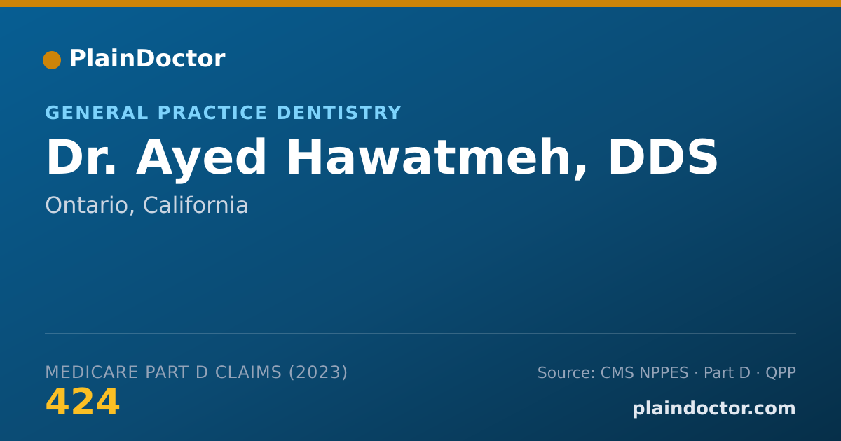 Shareable card for Ayed Hawatmeh, DDS - General Practice Dentistry, Ontario, CA