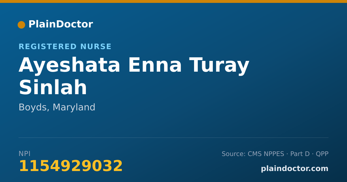 Shareable card for Ayeshata Enna Turay Sinlah - Registered Nurse, Boyds, MD