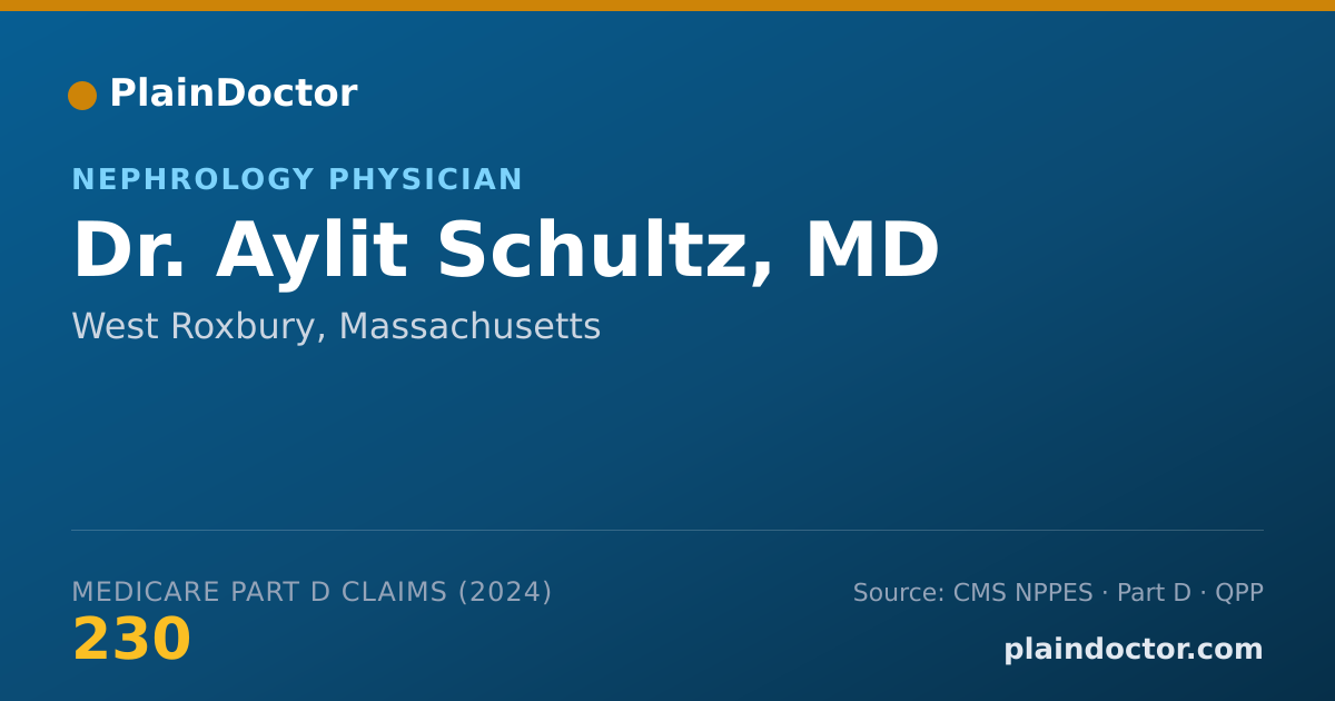 Shareable card for Aylit Schultz, MD - Emergency Medical Services (Emergency Medicine) Physician, West Roxbury, MA