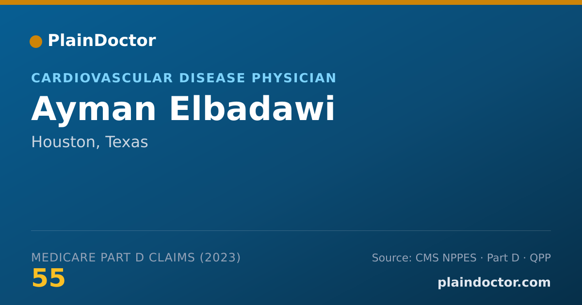 Shareable card for Ayman Elbadawi - Cardiovascular Disease Physician, Houston, TX