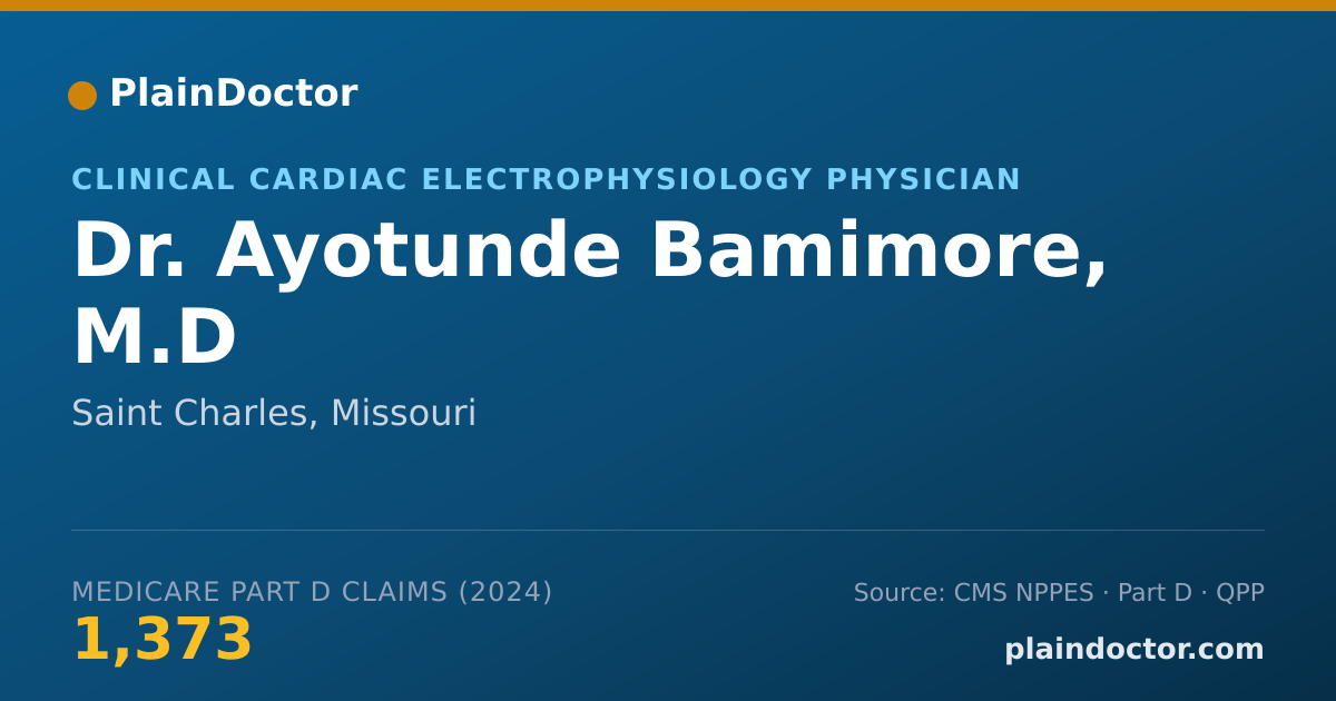 Shareable card for Ayotunde Bamimore, M.D - Cardiovascular Disease Physician, Saint Charles, MO