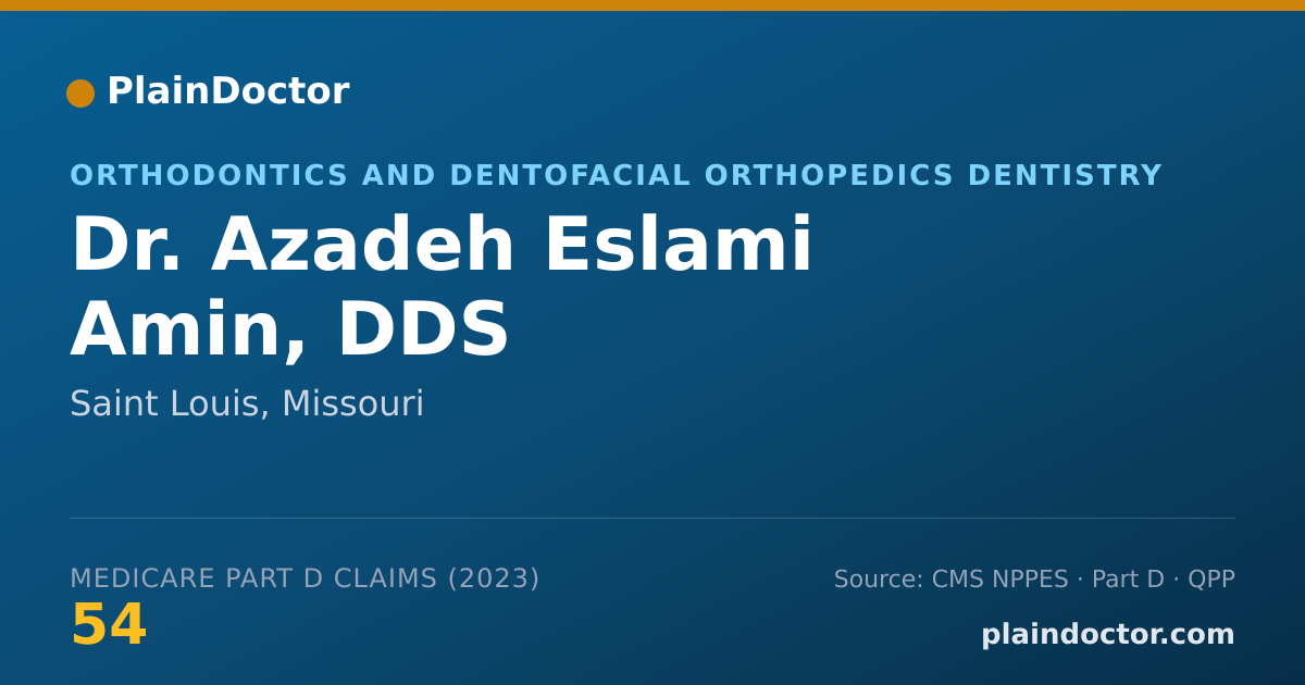 Shareable card for Azadeh Eslami Amin, DDS - Orthodontics and Dentofacial Orthopedics Dentistry, Saint Louis, MO