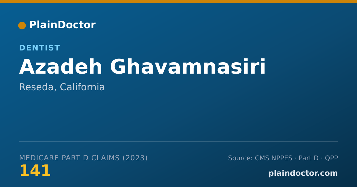 Shareable card for Azadeh Ghavamnasiri - Dentist, Reseda, CA