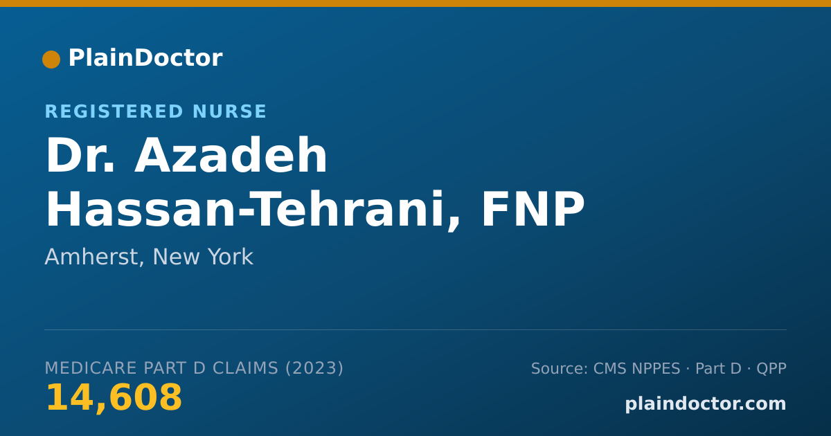 Shareable card for Azadeh Hassan-Tehrani, FNP - Registered Nurse, Amherst, NY