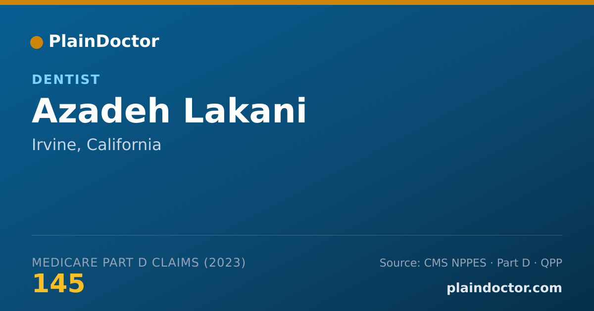 Shareable card for Azadeh Lakani - Dentist, Irvine, CA
