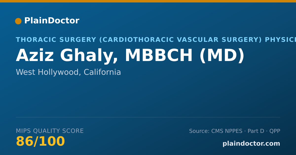 Shareable card for Aziz Ghaly, MBBCH (MD) - Surgery Physician, West Hollywood, CA
