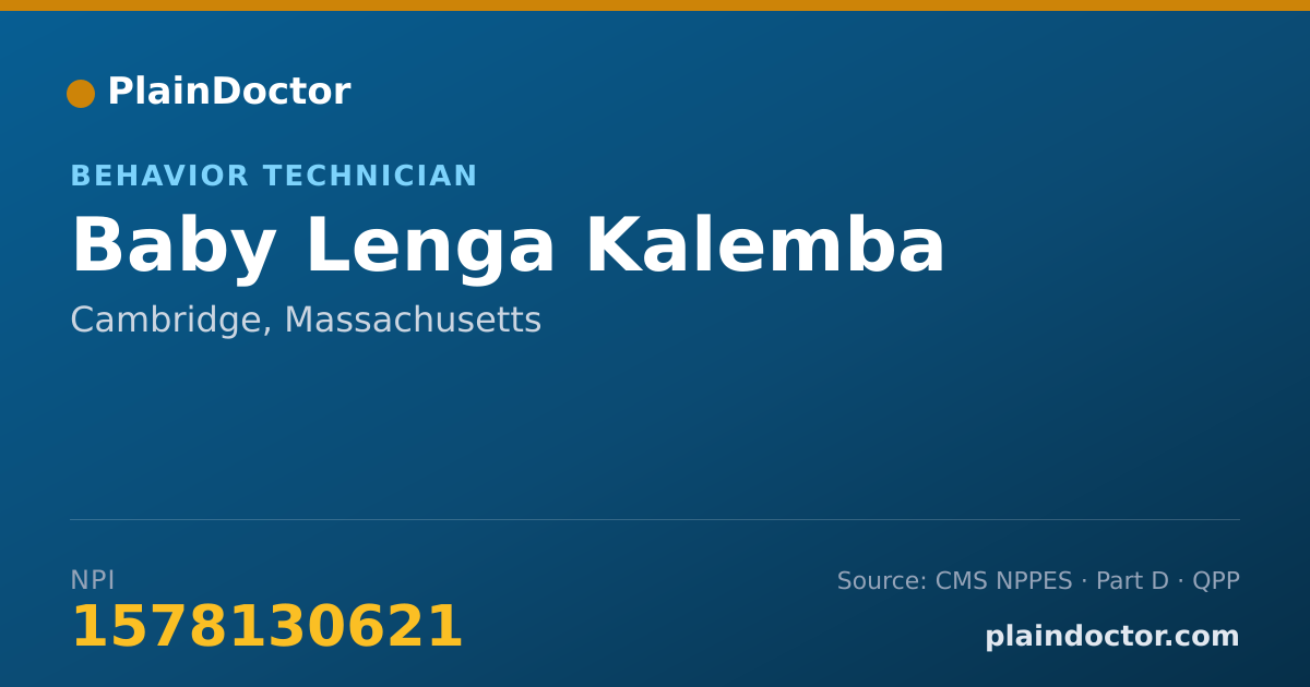 Shareable card for Baby Lenga Kalemba - Behavior Technician, Cambridge, MA