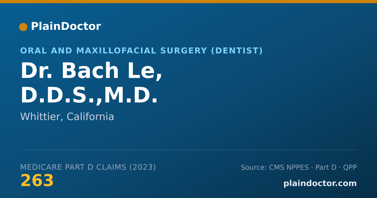 Shareable card for Bach Le, D.D.S.,M.D. - Oral and Maxillofacial Surgery (Dentist), Whittier, CA