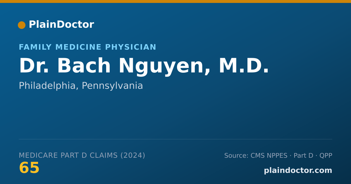 Shareable card for Bach Nguyen, M.D. - Family Medicine Physician, Philadelphia, PA