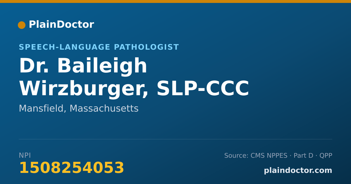 Shareable card for Baileigh Wirzburger, SLP-CCC - Speech-Language Pathologist, Mansfield, MA