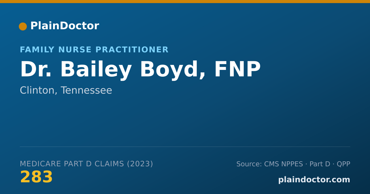 Shareable card for Bailey Boyd, FNP - Family Nurse Practitioner, Clinton, TN