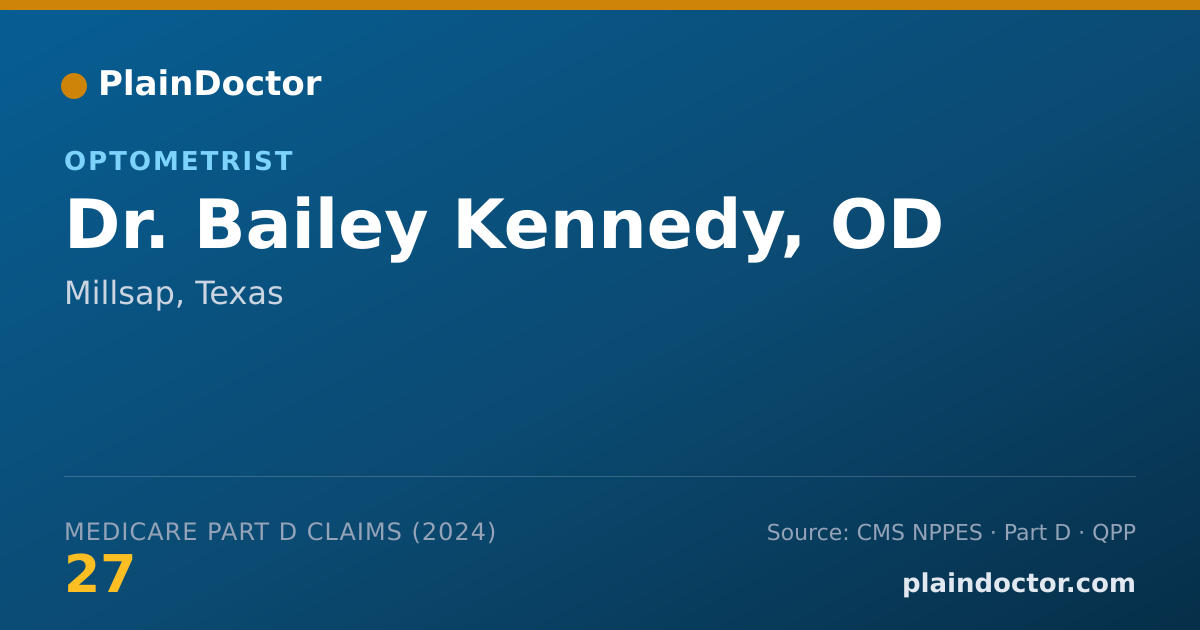 Shareable card for Bailey Kennedy, OD - Optometrist, Millsap, TX