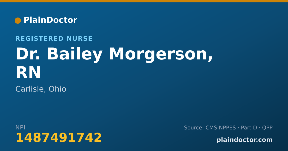 Shareable card for Bailey Morgerson, RN - Registered Nurse, Carlisle, OH