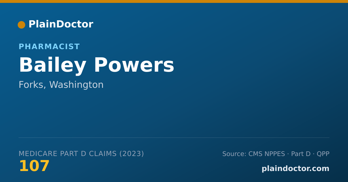Shareable card for Bailey Powers - Pharmacist, Forks, WA